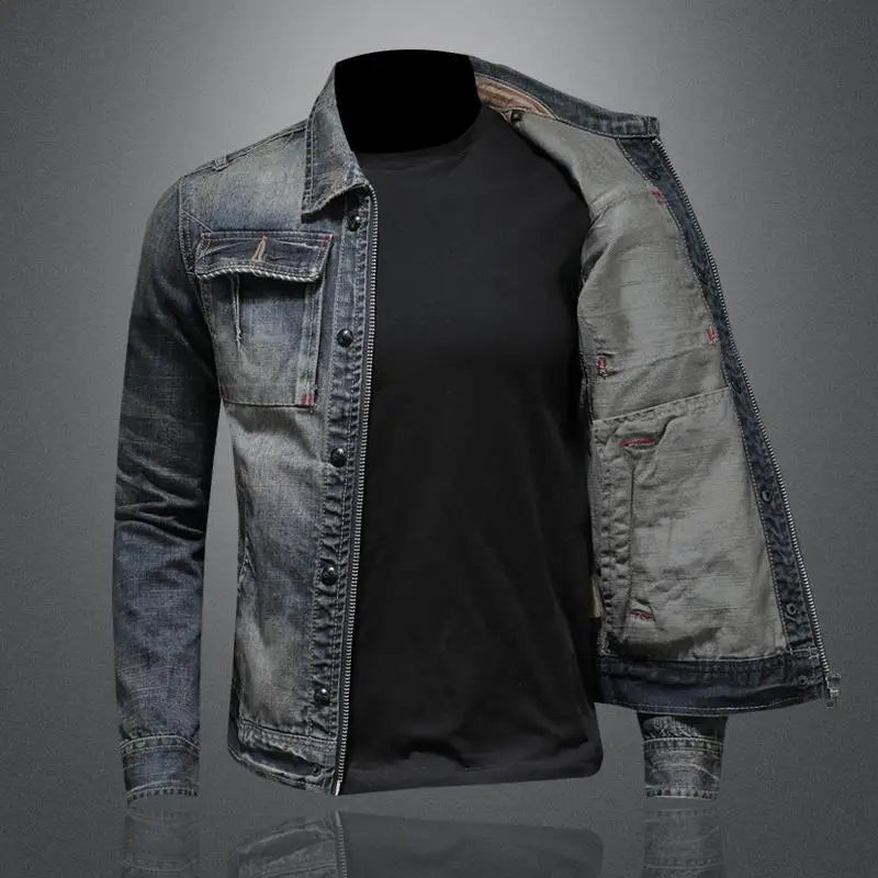 Herren Denimjacke im klassischen Vintage-Stil (2)
