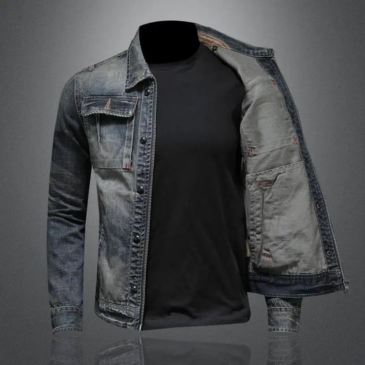 Herren Denimjacke im klassischen Vintage-Stil (2)