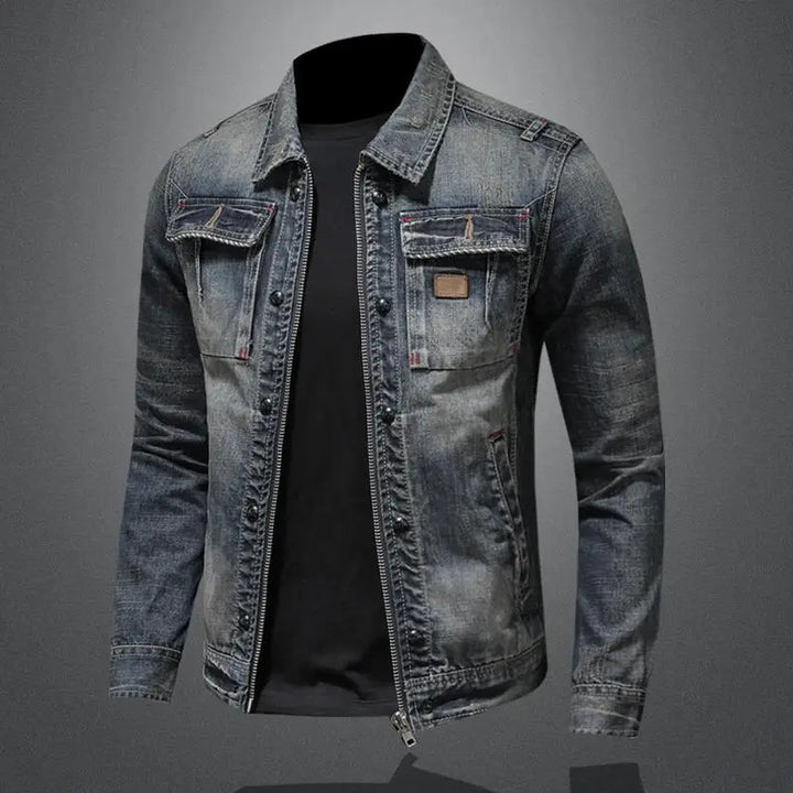Herren Denimjacke im klassischen Vintage-Stil (3)