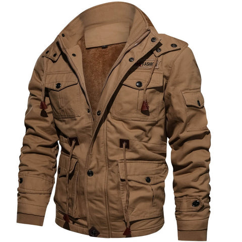 Herren Eleganter Herbstmantel mit Leder (5)