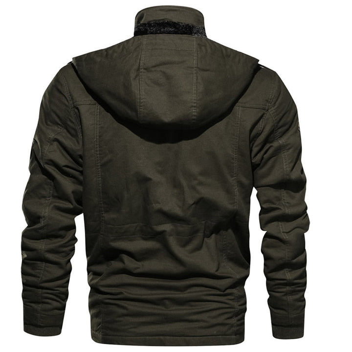 Herren Eleganter Herbstmantel mit Leder (8)