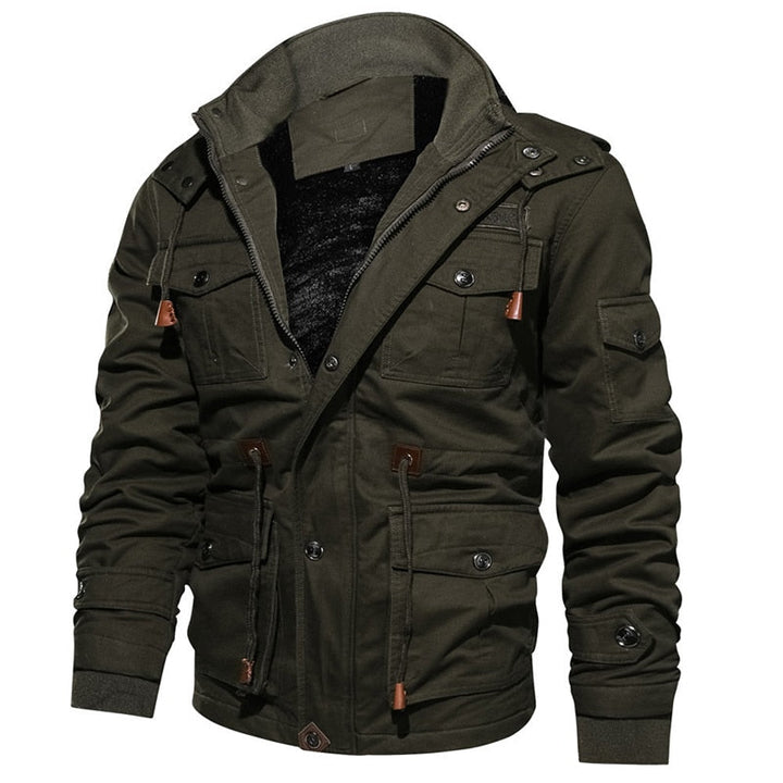 Herren Eleganter Herbstmantel mit Leder (9)