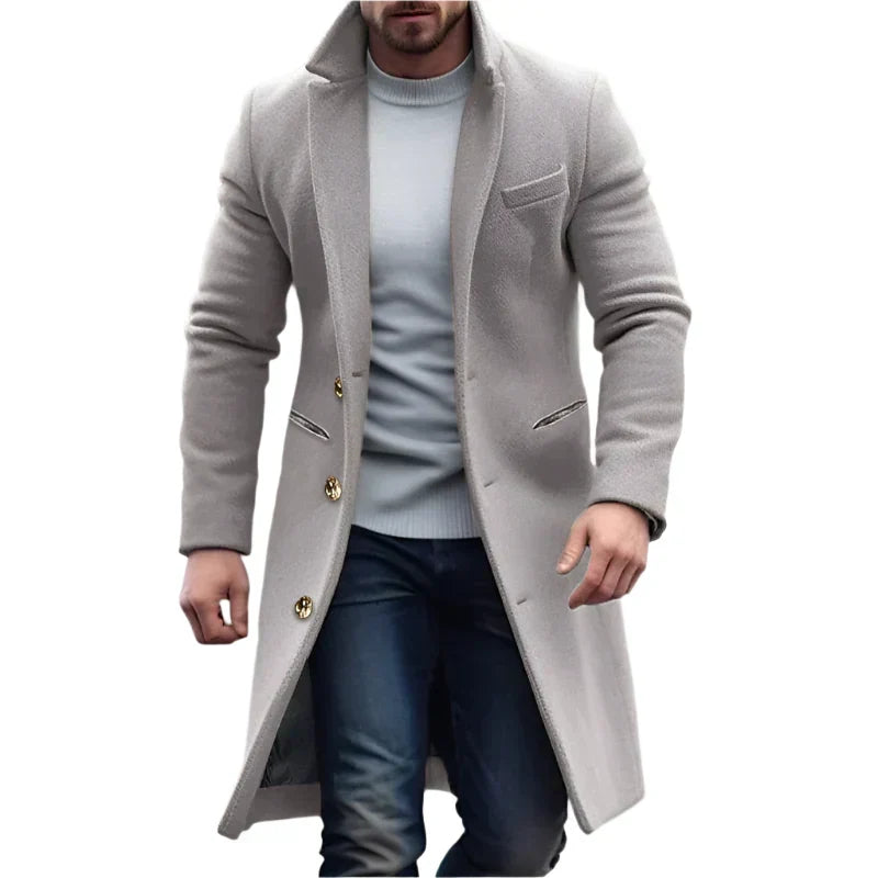 Herren Eleganter Mantel für Geschäft in Grau