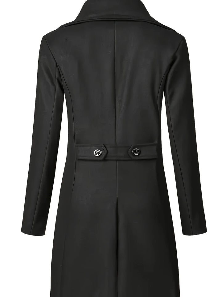 Herren Eleganter Wollmantel im Trench-Stil (6)