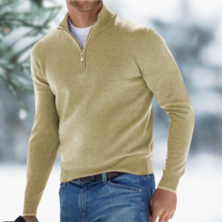 Herren Feinstrick Pullover mit Reißverschluss (8)