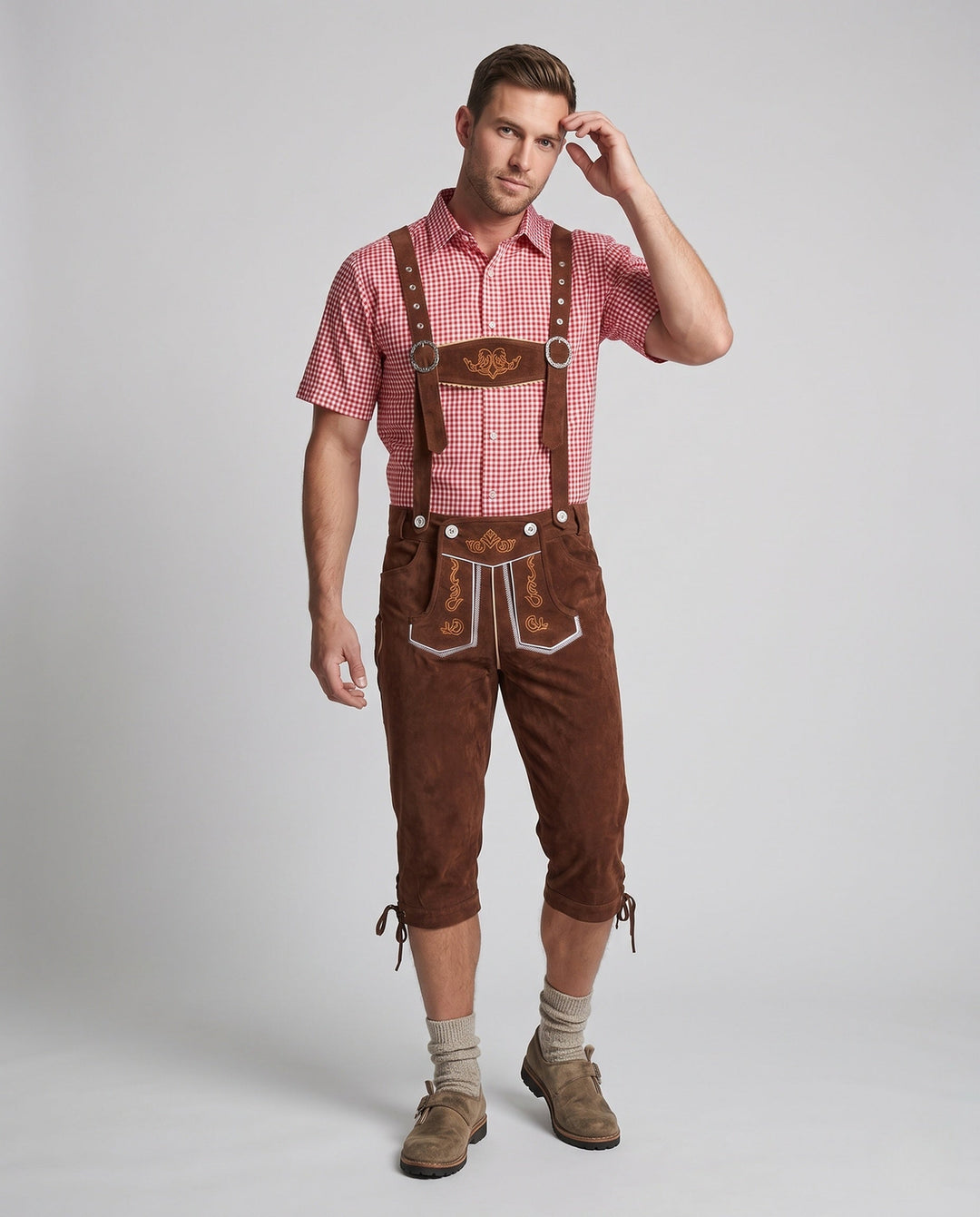 Herren Festliche Lederhose zum Oktoberfest