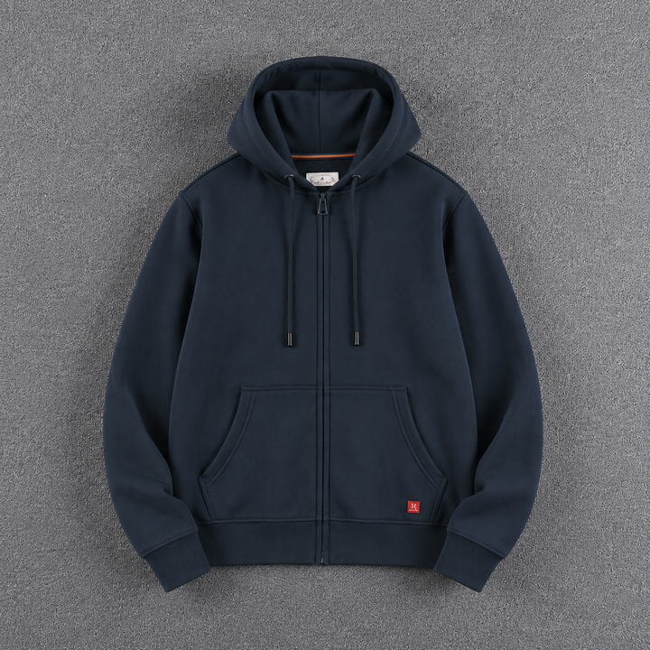 Herren Fleece Kapuzenpullover für kühle Tage in Marineblau