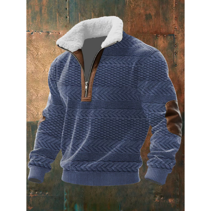 Herren Fleece-Pullover für eleganten Alltag in Blau