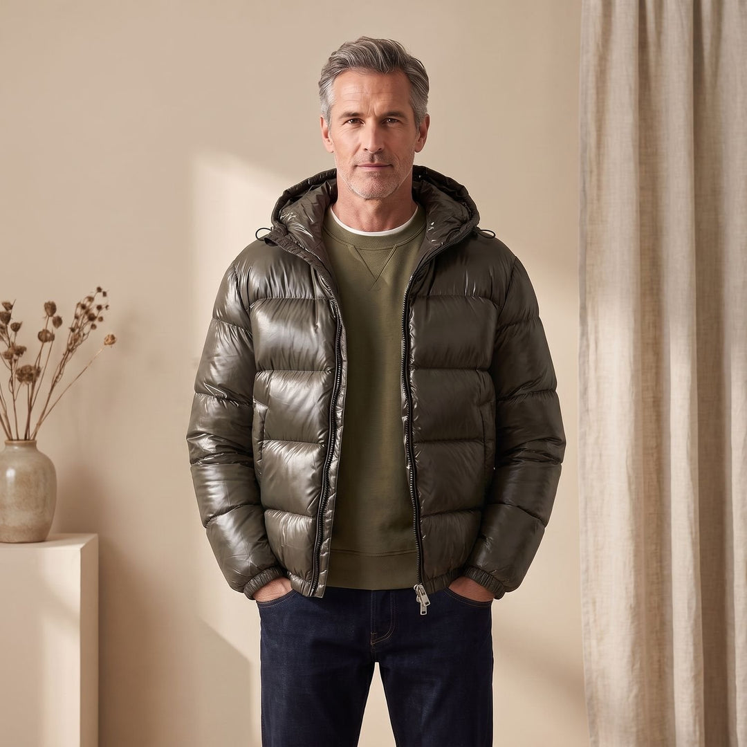 Herren Gesteppte Daunenjacke für Winter und Outdoor (2)