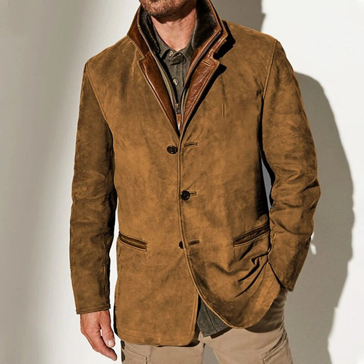 Herren Jacke im Vintage-Stil für Herbst in Braun