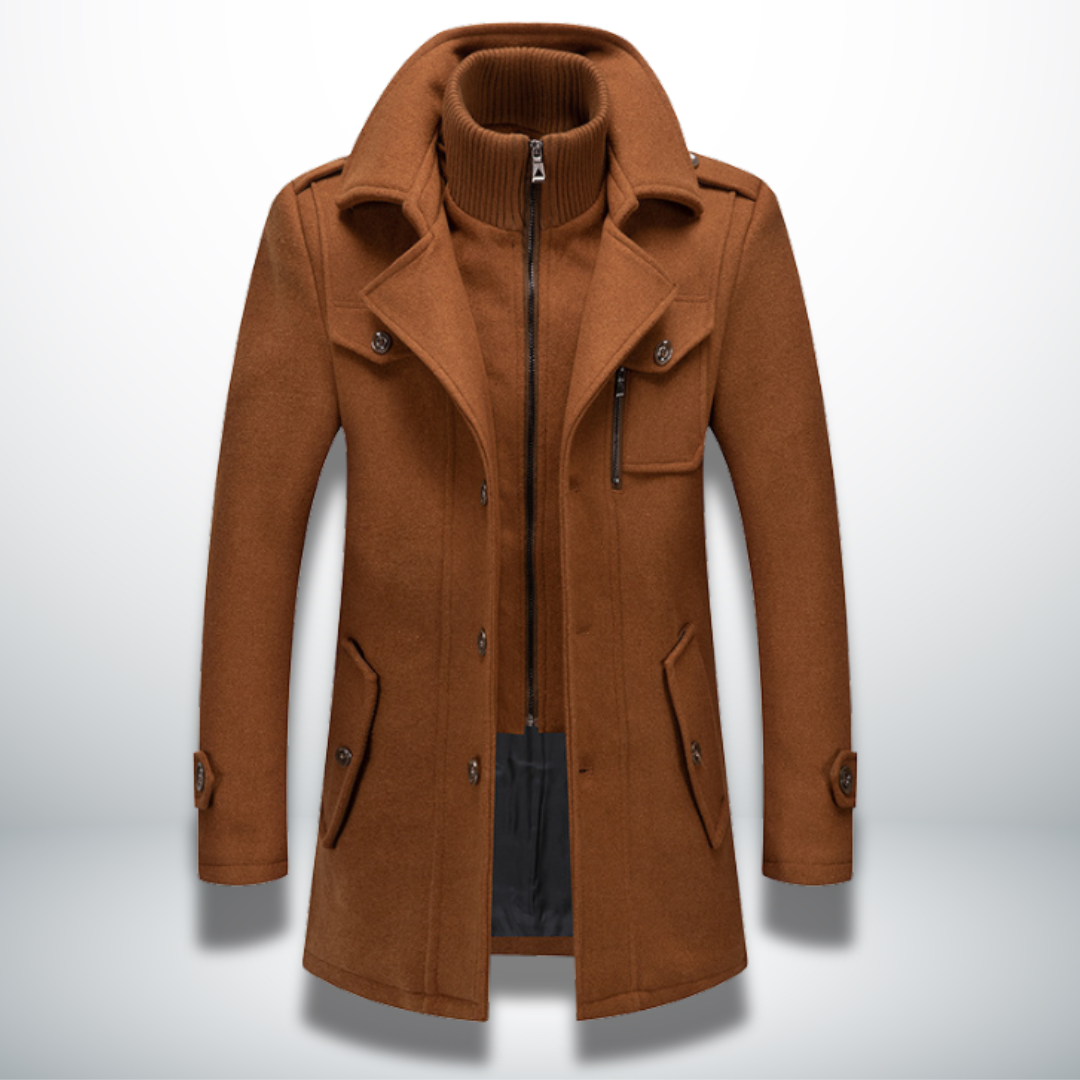 Herren Jacke mit klassischer Silhouette für Herbst in Braun