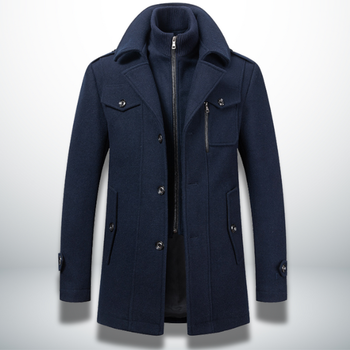 Herren Jacke mit klassischer Silhouette für Herbst in Dunkelblau