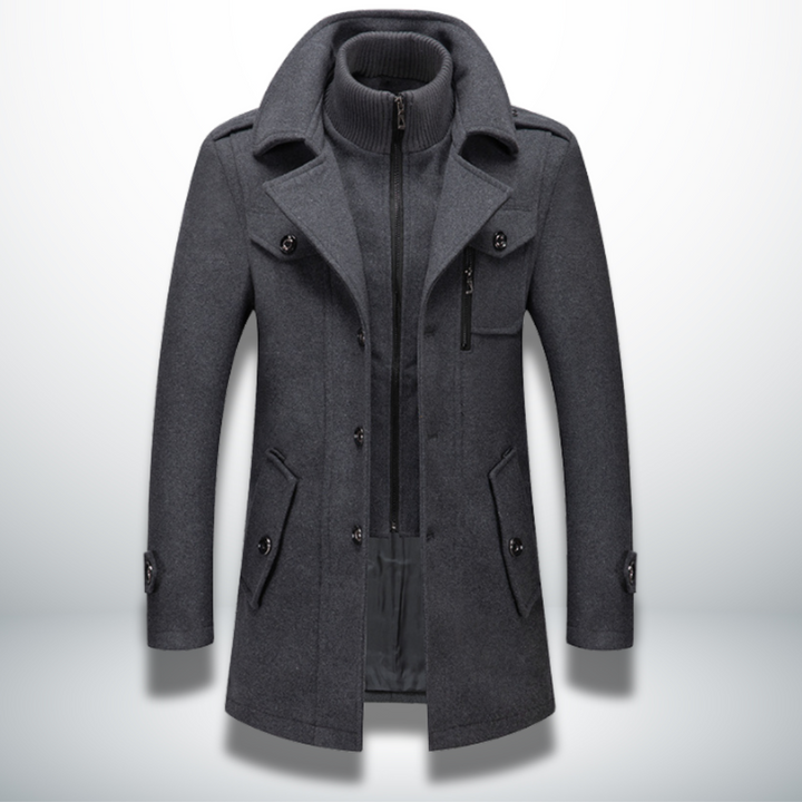 Herren Jacke mit klassischer Silhouette für Herbst in Grau