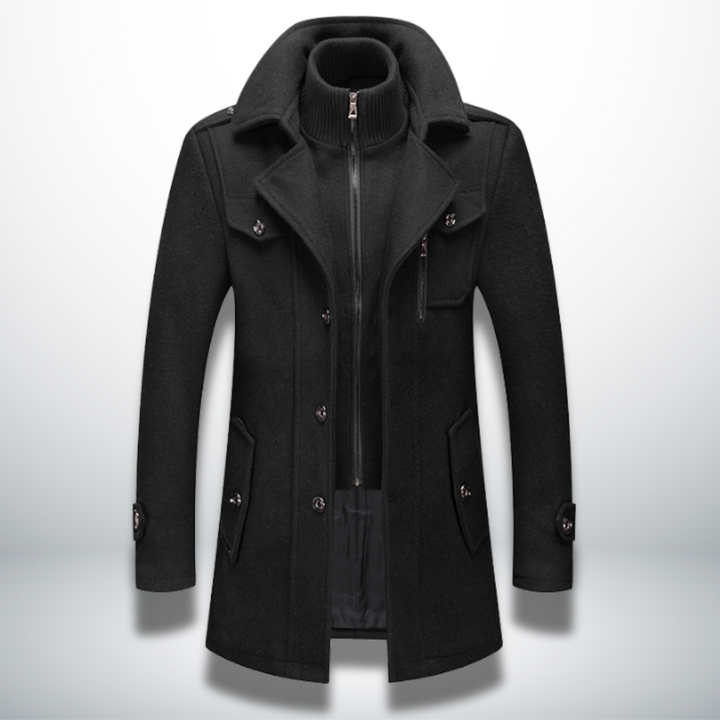 Herren Jacke mit klassischer Silhouette für Herbst in Schwarz