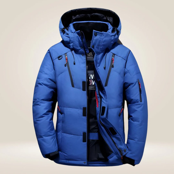 Herren Jacke Wetterfest Parka für Herbst in Blau