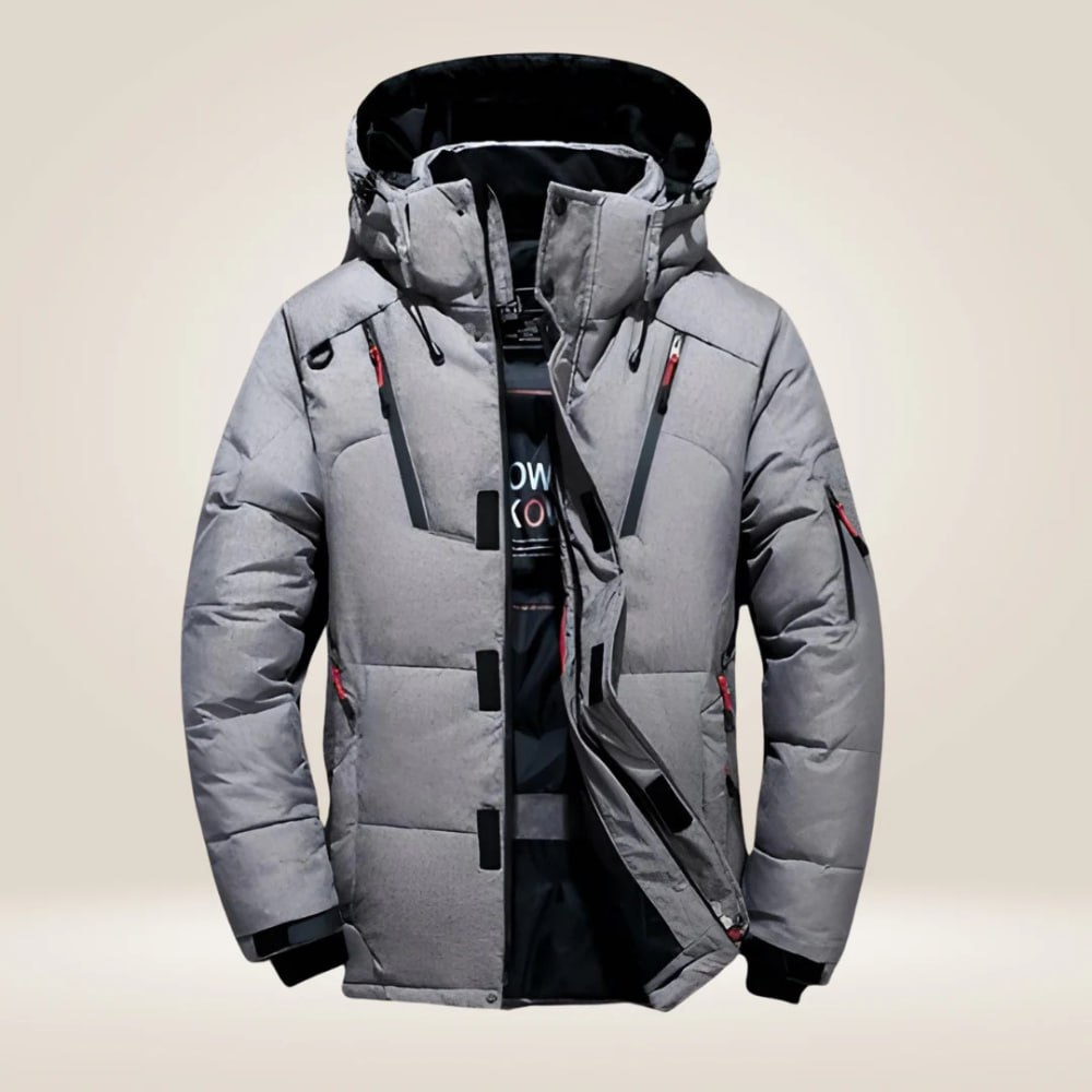 Herren Jacke Wetterfest Parka für Herbst in Grau