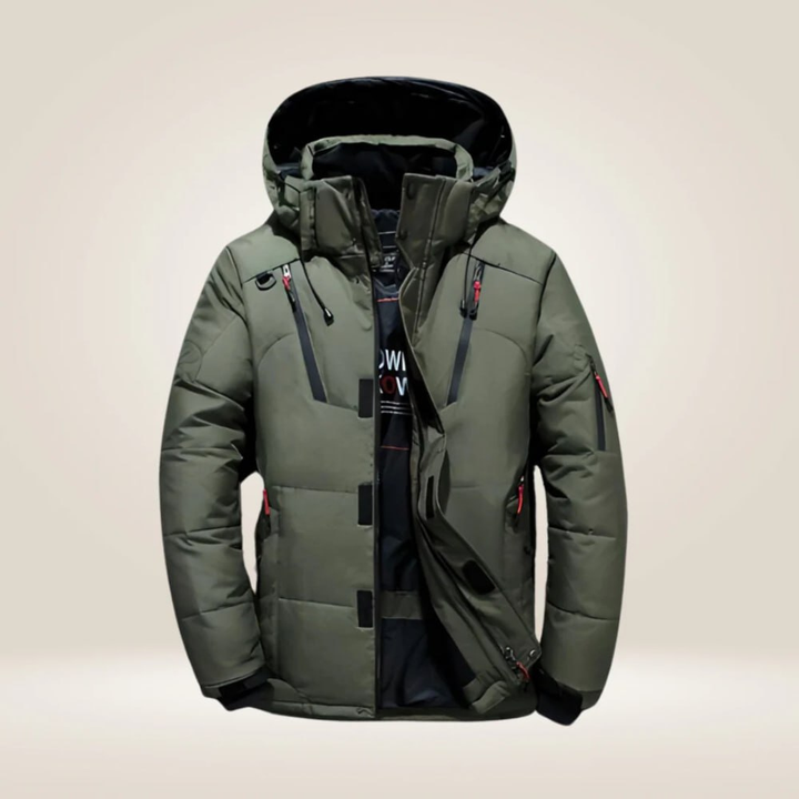Herren Jacke Wetterfest Parka für Herbst in Grün