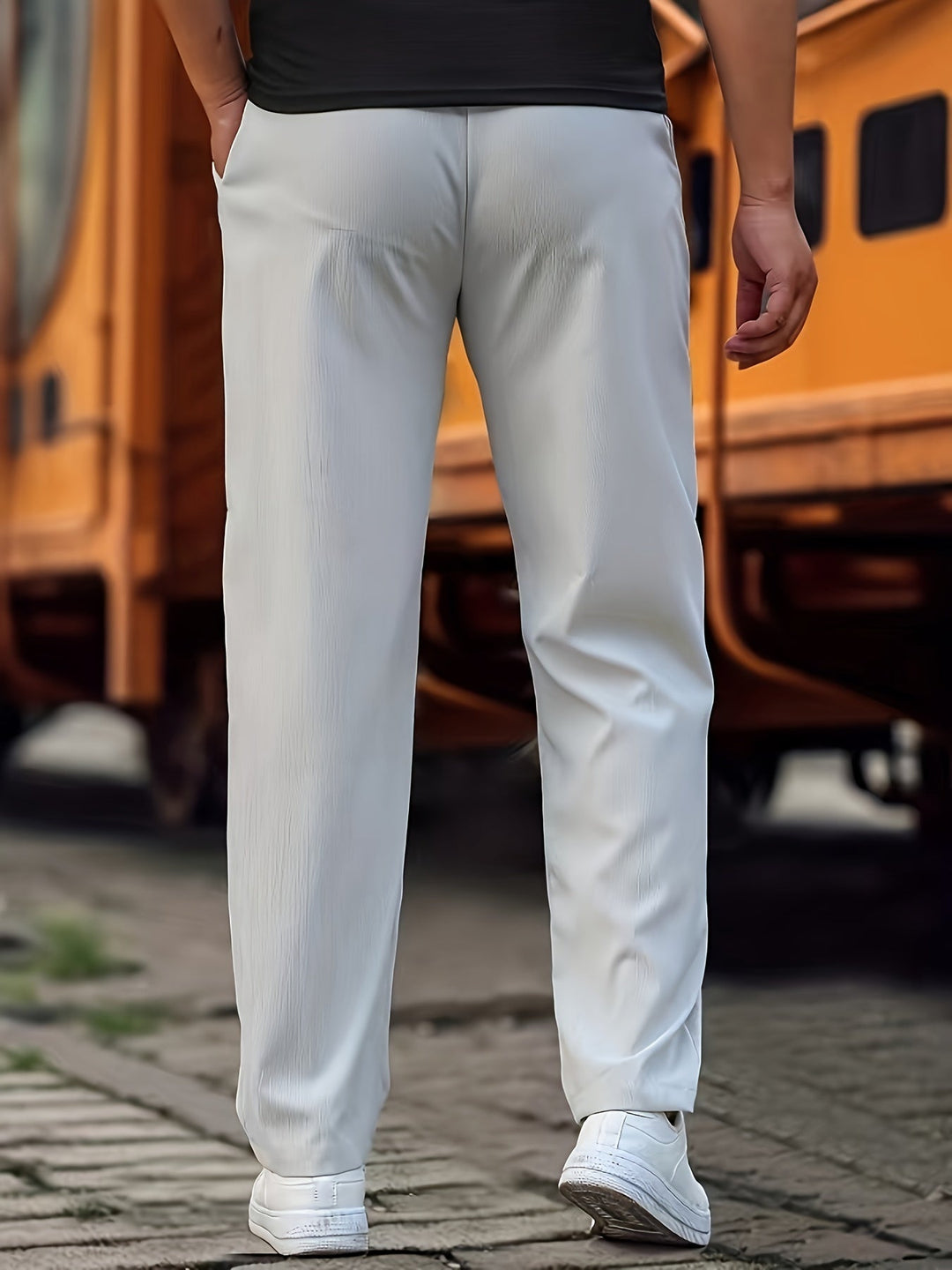 Herren Jogginghose aus elastischem Strickstoff (9)