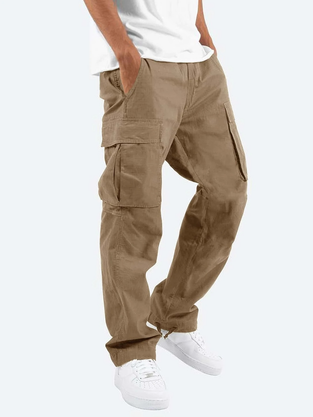 Herren Jogginghose im Cargo-Stil für den Alltag in Braun