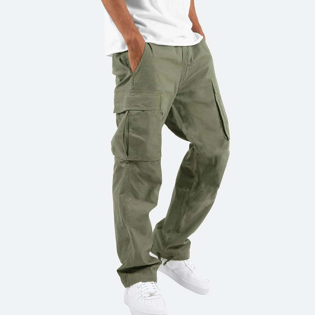 Herren Jogginghose im Cargo-Stil für den Alltag in Dunkelgrün