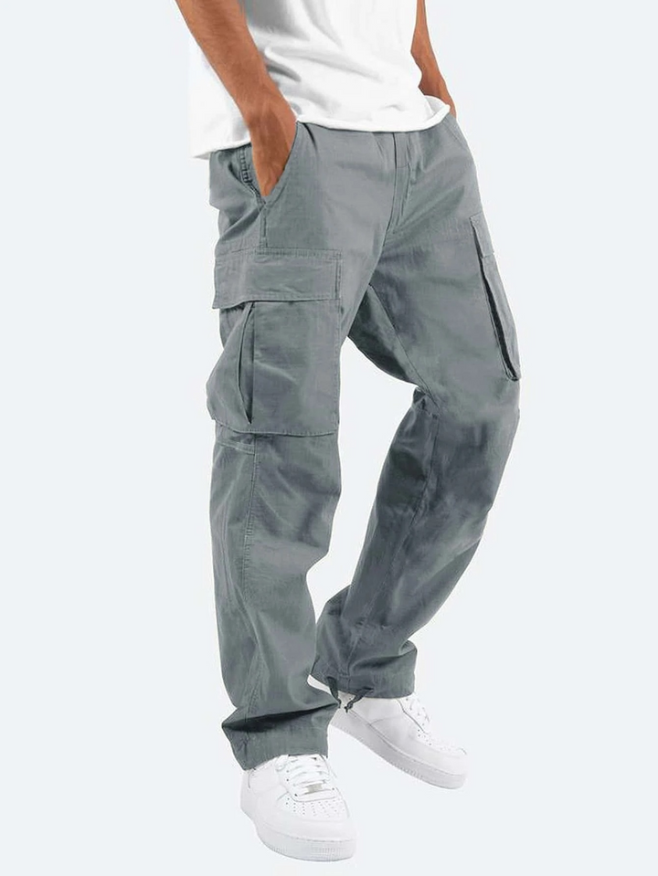 Herren Jogginghose im Cargo-Stil für den Alltag in Grau