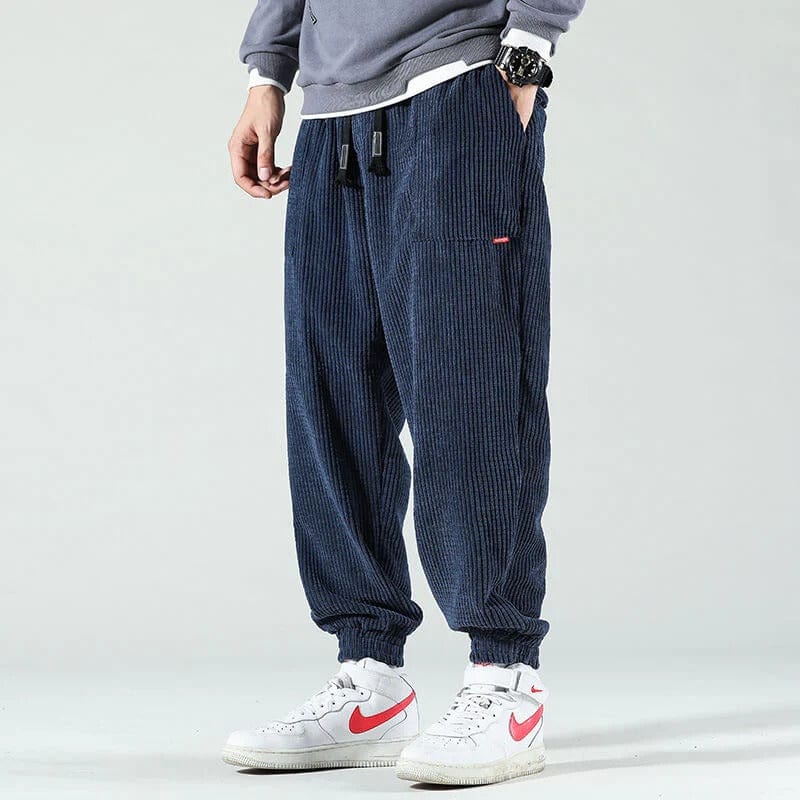 Herren Jogginghose im modernen Tapered-Schnitt in Dunkelblau