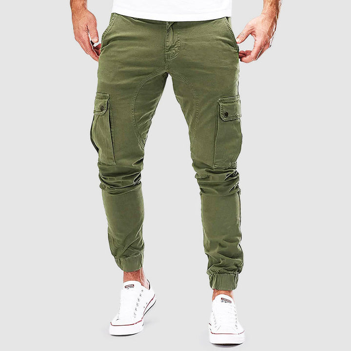 Herren Jogginghose mit Cargo-Taschen für den Alltag in Grün