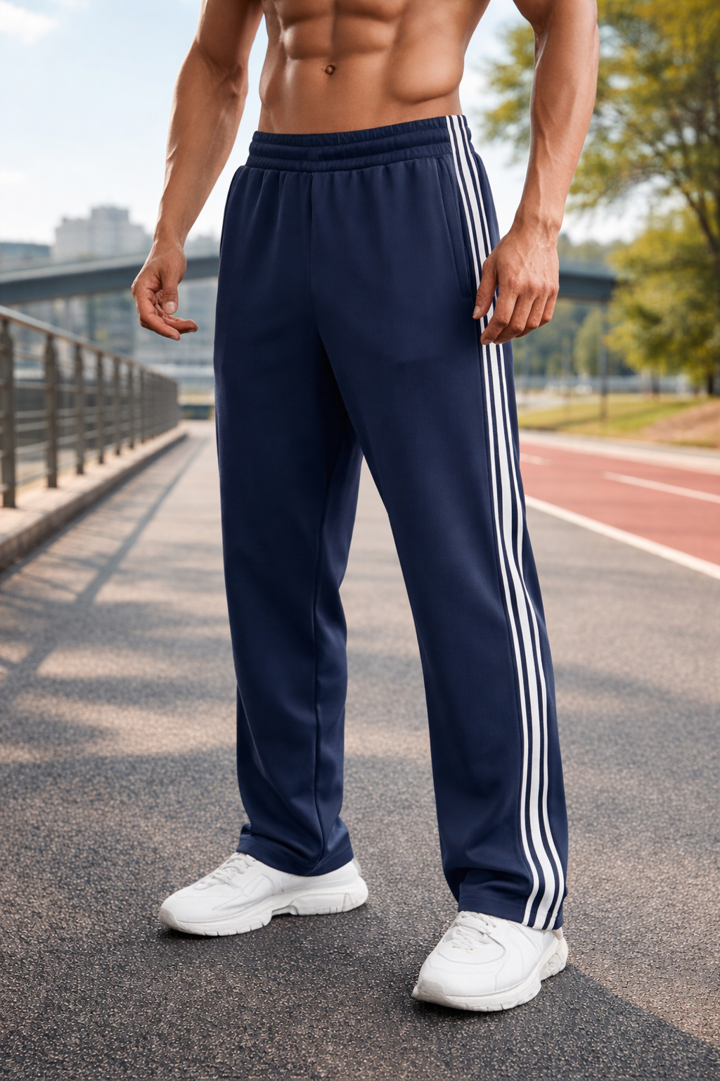 Herren Jogginghose Relaxed Fit für Training und Alltag in Blau