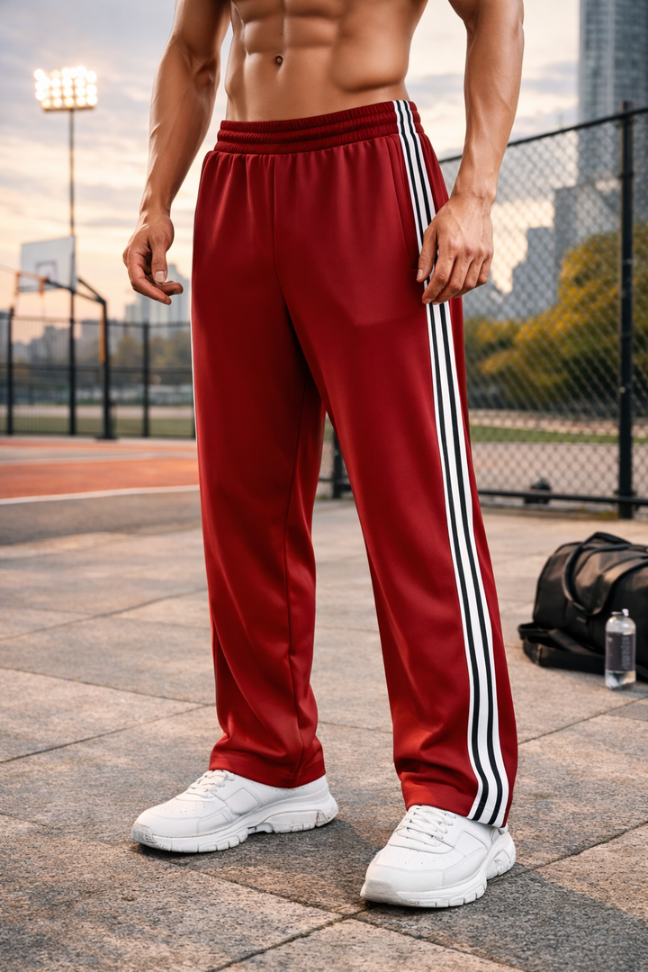Herren Jogginghose Relaxed Fit für Training und Alltag in Rot