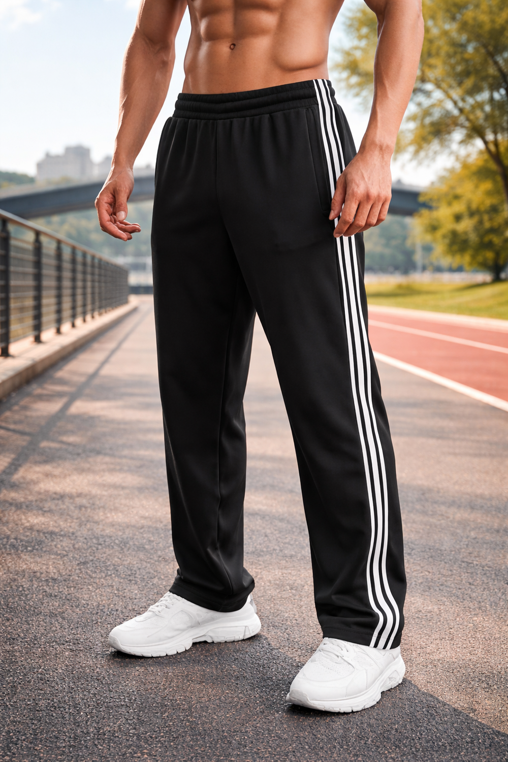 Herren Jogginghose Relaxed Fit für Training und Alltag in Schwarz