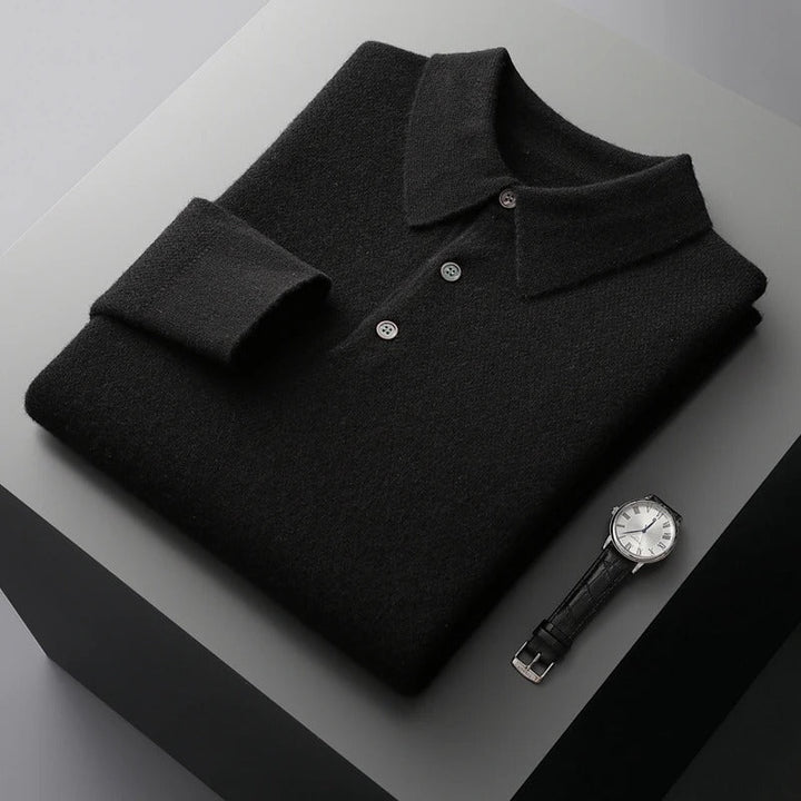 Herren Kaschmir Pullover Business Elegant in Schwarz
