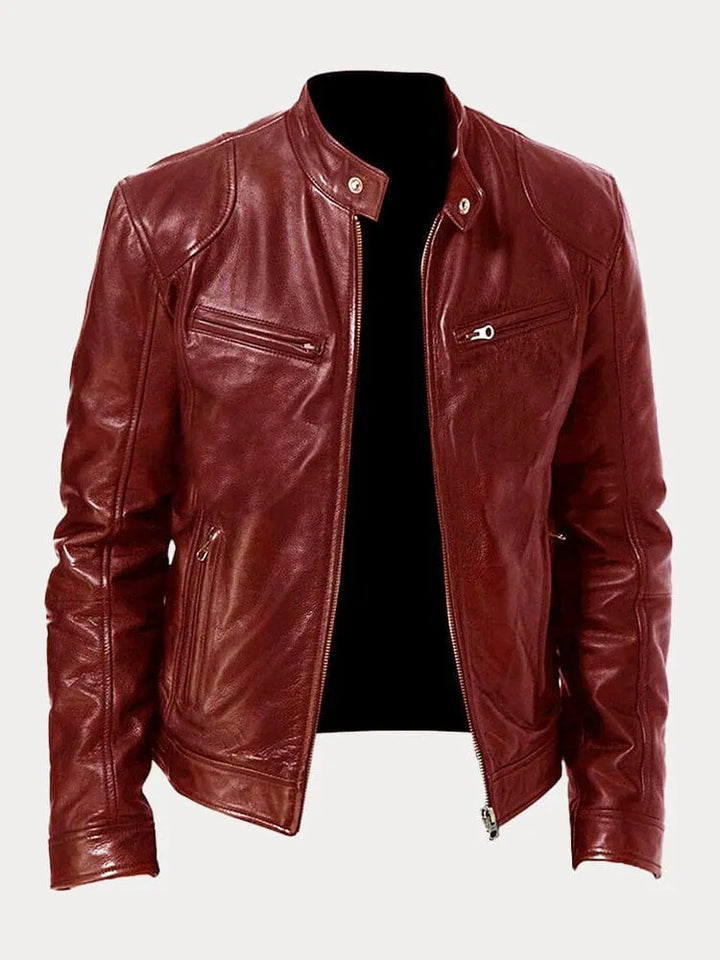 Herren Klassische Jacke für Vielseitige Looks in Dunkelrot
