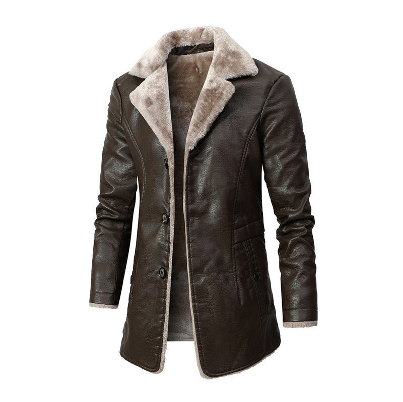 Herren Klassischer Wollmantel für Herbst in Braun