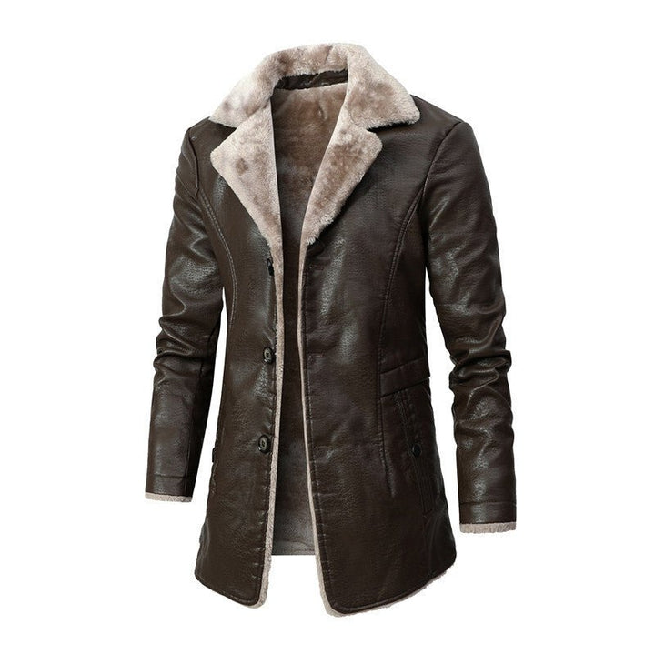 Herren Klassischer Wollmantel für Herbst in Braun