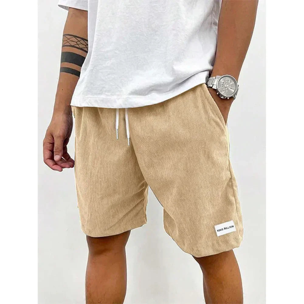Herren Kurze Lässige Sommerhose in Khaki