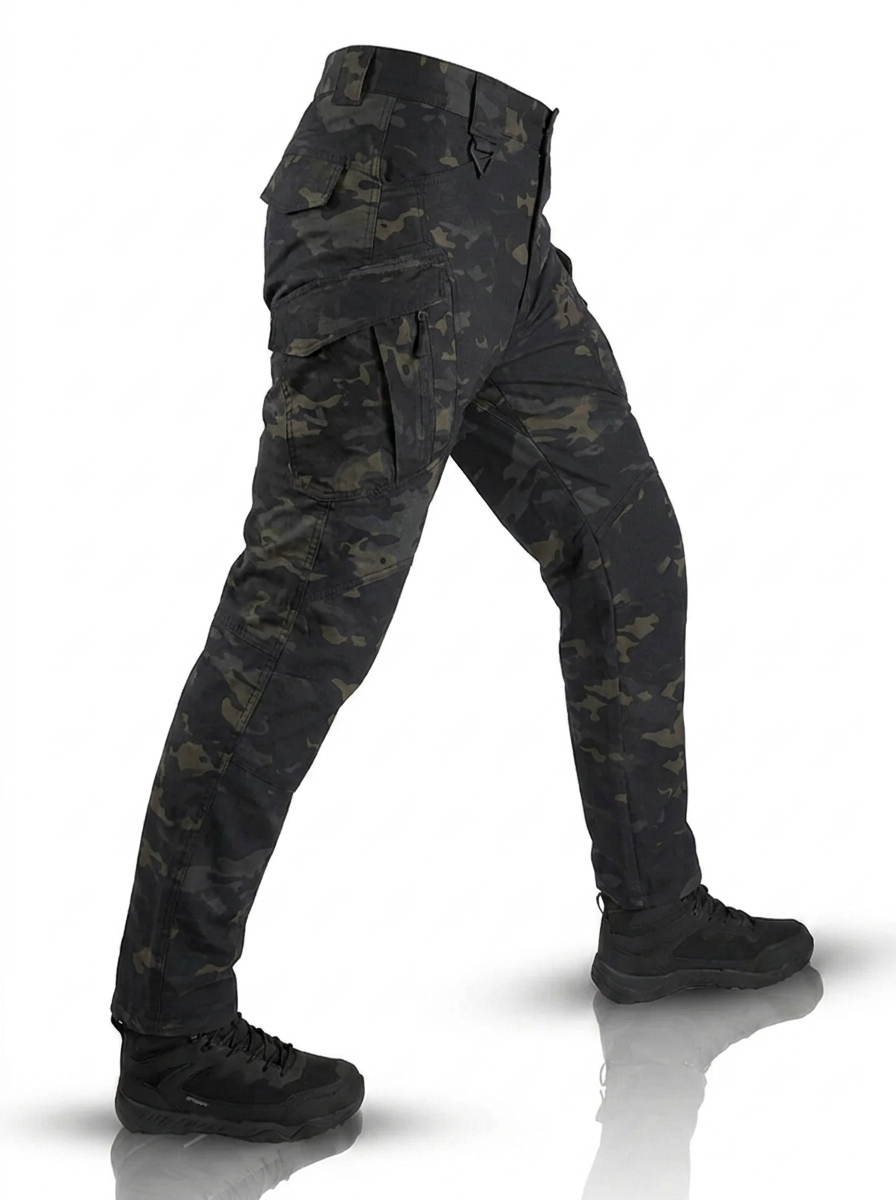 Herren Langlebige Multi-Activity-Hose für Outdoor in Schwarz und Grau Military Style