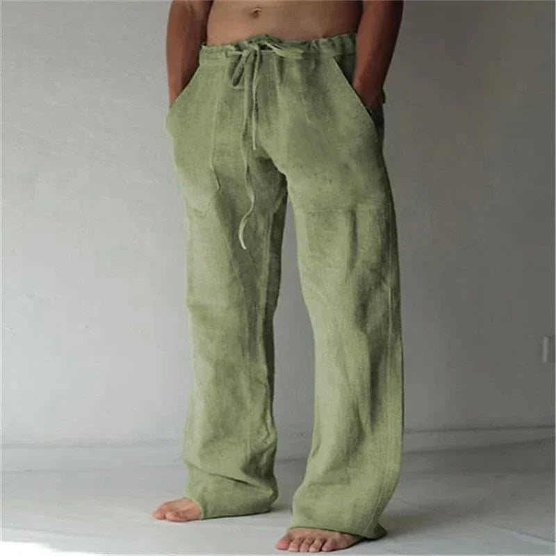Herren Lässige Baumwollhose für den Alltag in Grün