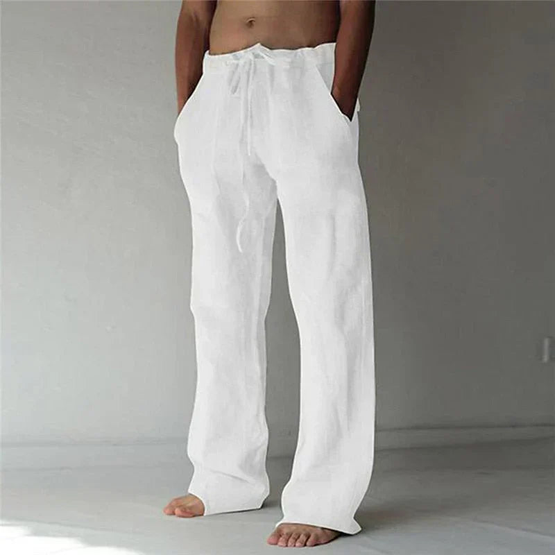 Herren Lässige Baumwollhose für den Alltag in Weiß