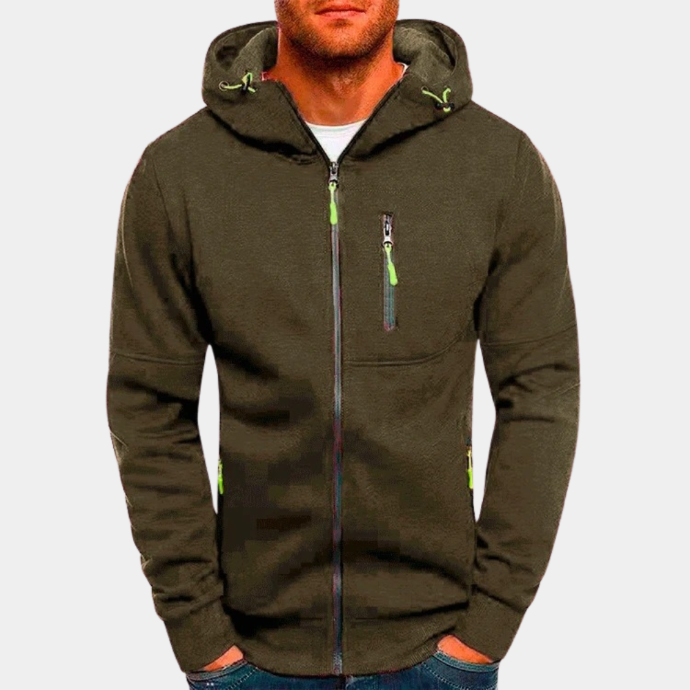 Herren Lässige Jacke für den Herbst in Olivgrün