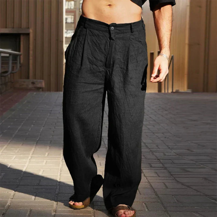Herren Leichte Casual-Hose für Herbst in Schwarz