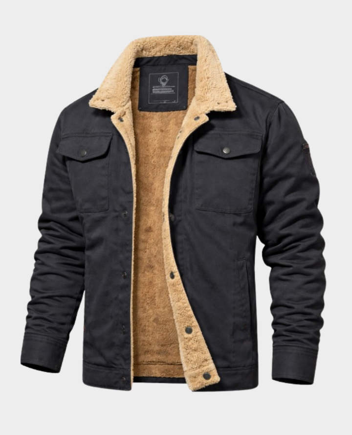 Herren Leichte Daunenjacke für den Herbst in Schwarz