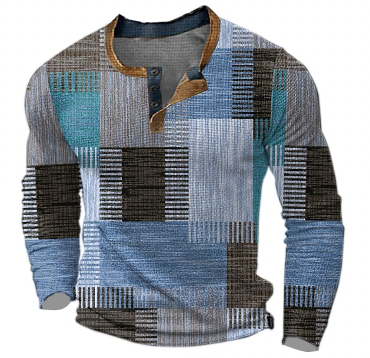 Herren Leichter Pullover im Retro-Stil in Blau