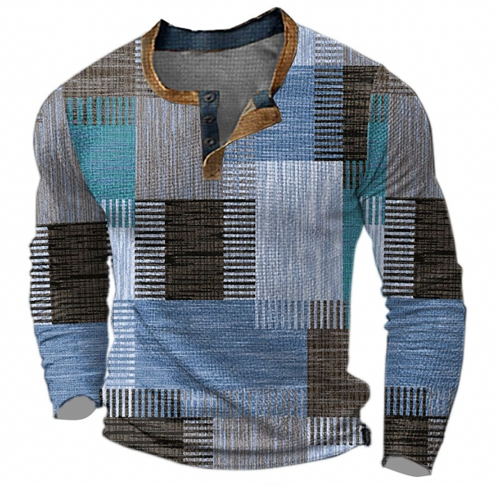 Herren Leichter Pullover im Retro-Stil in Blau
