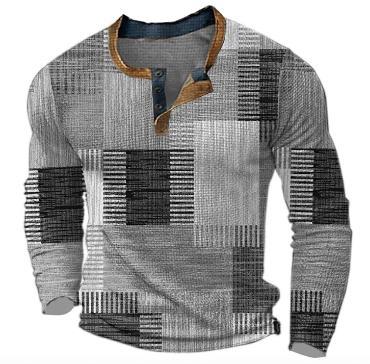 Herren Leichter Pullover im Retro-Stil in Grau