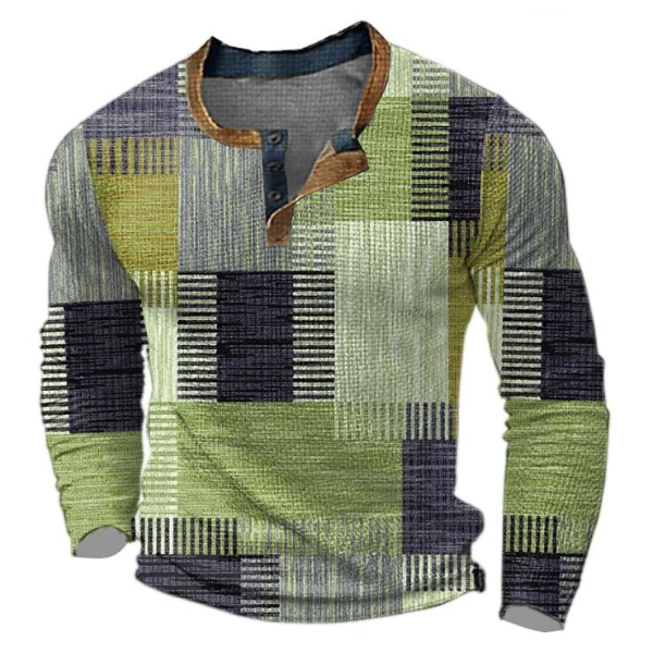 Herren Leichter Pullover im Retro-Stil in Grün
