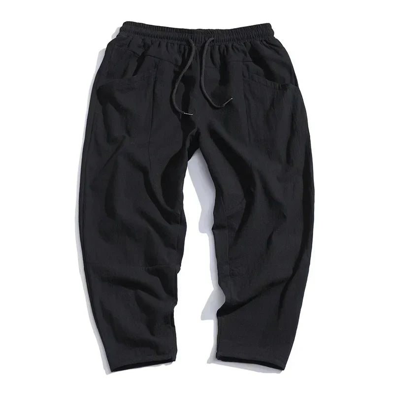 Herren Leinen Cropped Hose im Slim-Fit (5)