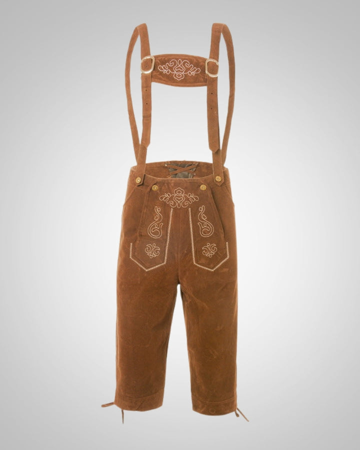 Herren Oktoberfest Lederhose im alpinen Trachtenstil (3)