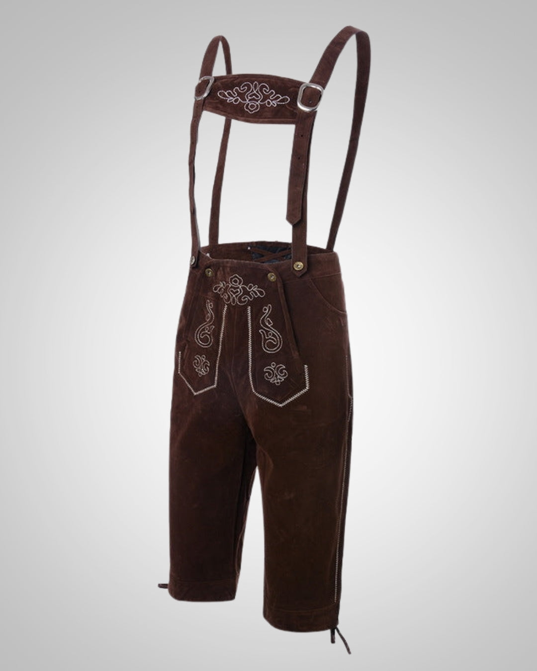 Herren Oktoberfest Lederhose im alpinen Trachtenstil (4)