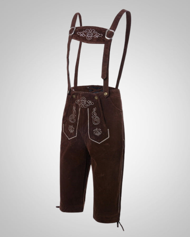 Herren Oktoberfest Lederhose im alpinen Trachtenstil (4)