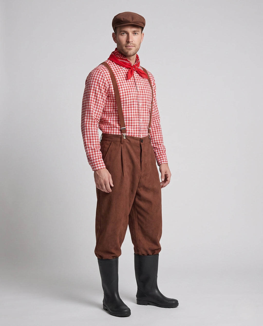 Herren Oktoberfest Lederhose im Trachten-Stil